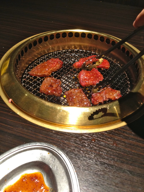 The other day My friend Sean and I tried Yakiniku: grilled meat. It was all you can eat in 90 minute