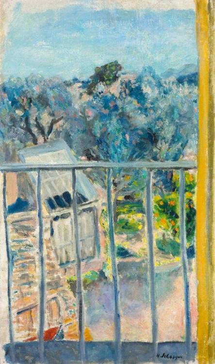 Le Cannet, window View -   Henri Lebasque , 1926.French 1865-1937Oil on canvas, 73 x 49 cm. Private 