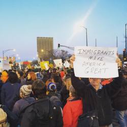 xicanaspice:  only about 10,000 people out here telling #trump, #cpd, &amp; #ice to go fuck themselves, nbd.   #fucktrump #fuckfascism #NoPasaran  (at UIC Pavilion) 