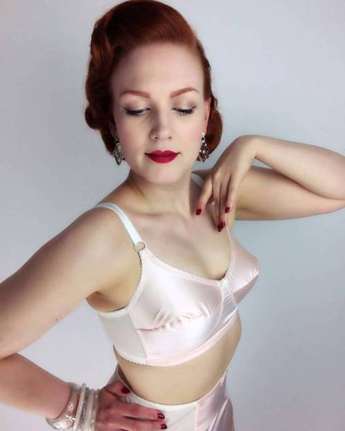 This bra was designed from a 1940’s pattern we had in our factory that had been handed down th