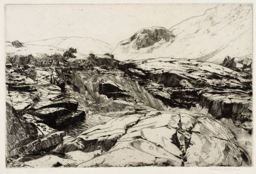 transistoradio: Charles Holroyd, Langstrath (1905), etching on paper, 30.2 x 20.3 cm. Collection of 