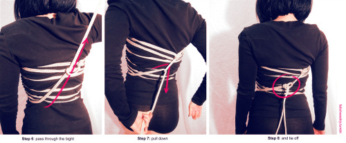Shibari Tutorial: Checkerboard Harness♥ Always practice cautious kink! Have your sheers ready