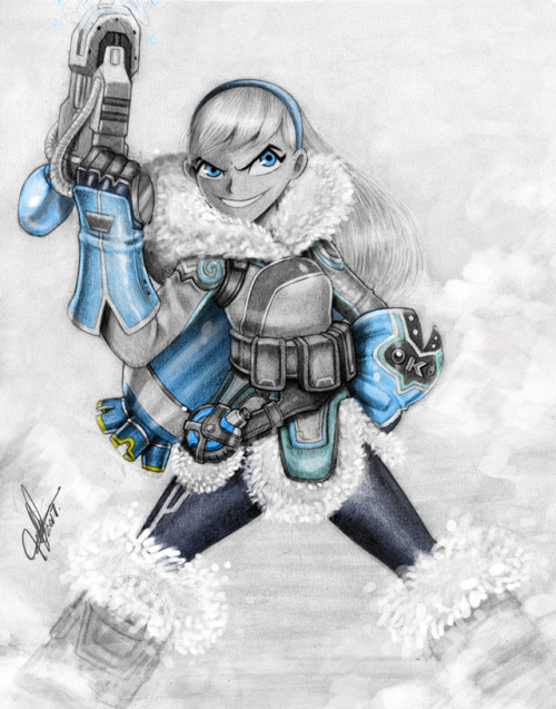 todd-drawz: todd-drawz:  Here’s the complete set. All six titans as Overwatch heroes! Their names are Tracerfire, WidowRaven, DVa-J, Mercy-T, Symmetrafire and Kitten. I couldn’t come up with a name for Kitten. I had a lot of fun drawing these.  would