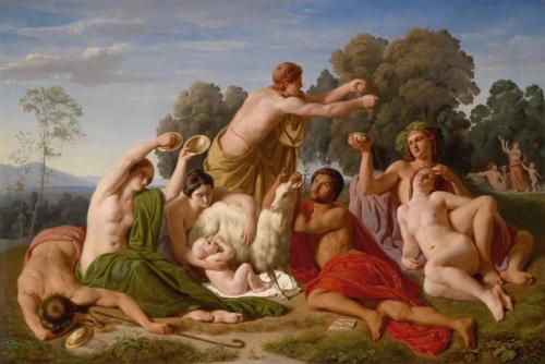 The Upbringing of Jupiter on Mount Ida, Crete, Hermann Steinfurth, 1846