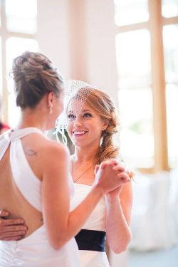 Wehavetotakeoffthoseclothes:  Lesbian Weddings | Via Tumblr On We Heart It. Http://Weheartit.com/Entry/82074236