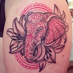 Suzannafisher:  Little #Elephant #Tattoo On My Cousin Emily! Happy Birthday Girly!