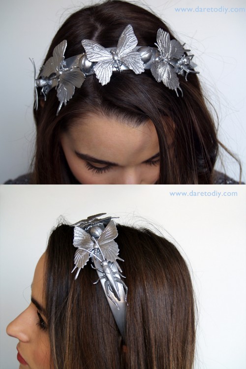 DIY Eugenia Kim Inspired Butterfly Headband Tutorial from Dare to DIY here. There is a short video t