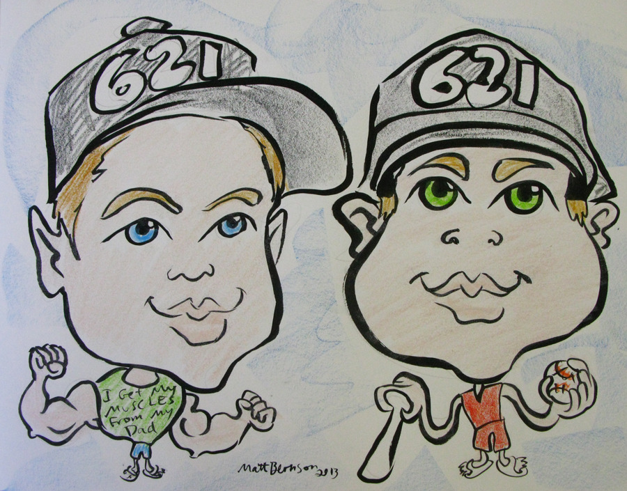 Caricatures done by Matt Bernson at Dairy Delight in Malden, MA.    Best place