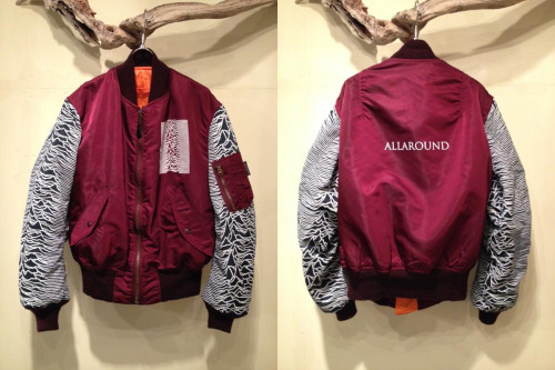 tokyo-fashion:Custom MA-1 bomber jackets by the Japanese fashion brand All Around.