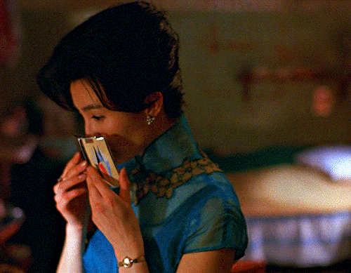 filmreel:It is a restless moment. She has kept her head lowered…to give him a chance to come closer. But he could not, for lack of courage. She turns and walks away.花樣年華 / In the Mood for Love (2000) dir. Wong Kar-wai