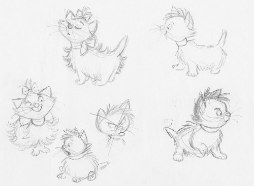 disneyconceptsandstuff:Character Designs from The Aristocats by Milt Kahl