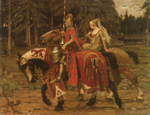 romanticism-art:Heraldic Chivalry, Alphonse Mucha