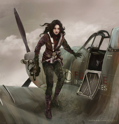 andiedraws:Future Industries’ CEO and engineer Asami Sato disembarks after taking a test fligh