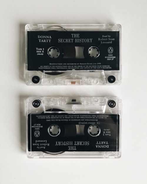 bloodthirstypandasfromthesky: saint-rouge: The Secret History Audiobook on Cassette. Read by Robert 