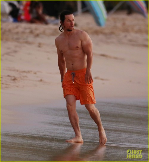 Mark Wahlberg Is So Ripped on the Beach in Barbados!