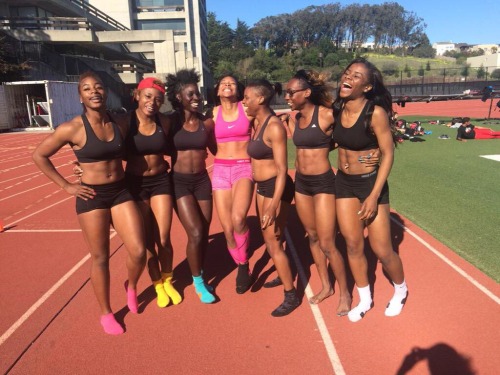 xliyxh98:for black out day we’ve seen African American : dancers   teachers  doctors  students  Etc  but can we give a round of applause for all these beautiful chocolate Track Runners 😍