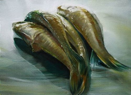 Another oil painting - this time a quick sketch of Silver Whiting from 2007.ift.tt/2tw3w8c-#