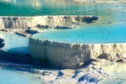 theindivisual:  The natural rock pools in Pamukkale, Turkey.  