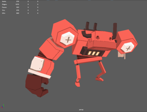 thegotlandskorvreblogblog: Design notes + process for the lowpoly robot character I posted earlier! 