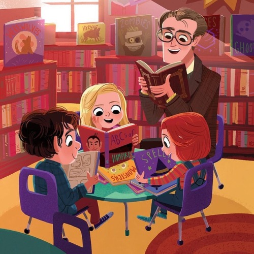 The back cover from the latest picture book I had the pleasure of working on, Buffy the Vampire Slayer. It’s the latest in the #popclassics series from @quirkbooks!
I always loved the library scenes in the Buffy TV series. So many neat old books with...