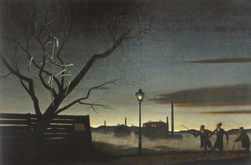 The Walking Ghost and the drunkards -  Franz Sedlacek  1931Austrian 1891 - 1945