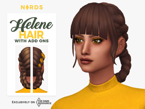 nords-sims:Helene Set:Hey guys, I separated my Helene Hair from its fascinator hat, and turned the f