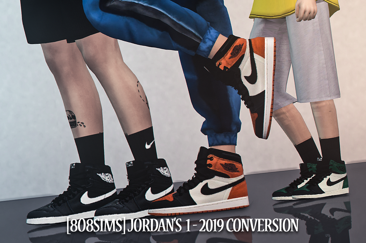 Sims 4 Jordan Cc Shoes : emagin360's Men's 3 Color Custom Jordans