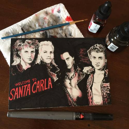 thegothicalice: A little Lost Boys “postcard” in ink, for a friend