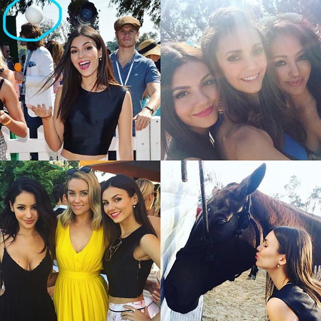 victoriajustice: “ Scenes from my 1st polo match.​ 🏇💕 Sidenote: The 1st pic was taken right before I threw the First Drop of the game (similar to the 1st pitch of a baseball game) 😊 http://vjustice.co/instagram ”