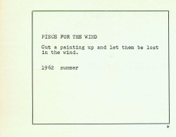 blue-voids:  Yoko Ono - Piece for the Wind, 1962 