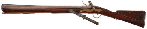 Flintlock swivel blunderbuss with markings of James Blowen, produced 1757-1811.from Rock Island Auct