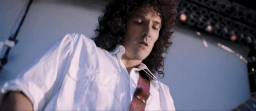 sortofflamboyant:The skies were clear at Wembley Stadium in July of 1985, but thanks to Brian May, p