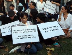 fuckyeahfeminists:  larving:  A wake in India for the raped and murdered girl.  Rest In Power, Amanat. 