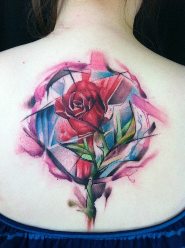 skindeeptales:  Watercolor Tattoos by Ondrash - Victor Octaviano - Russell Van Schaick