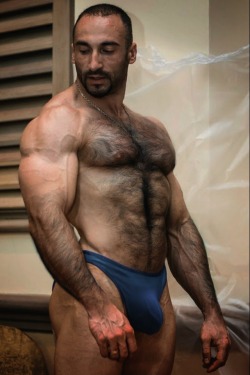 Handsome, hairy, sexy and with a nice bulge