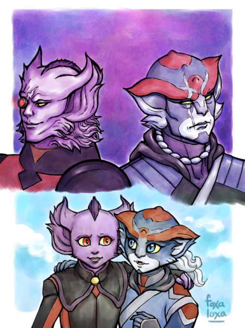 I can finally post my @galrareversebang art piece: childhood friends Sendak and Kolivan. It was a lo