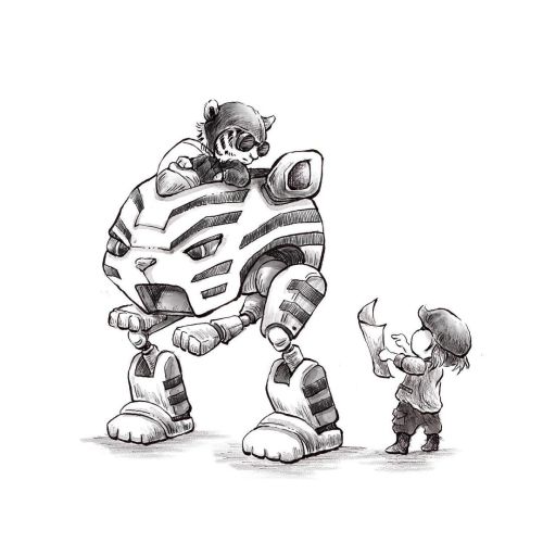 A little mechanic and her mecha pilot - ready for action! Don’t you love some giant robot action? #i