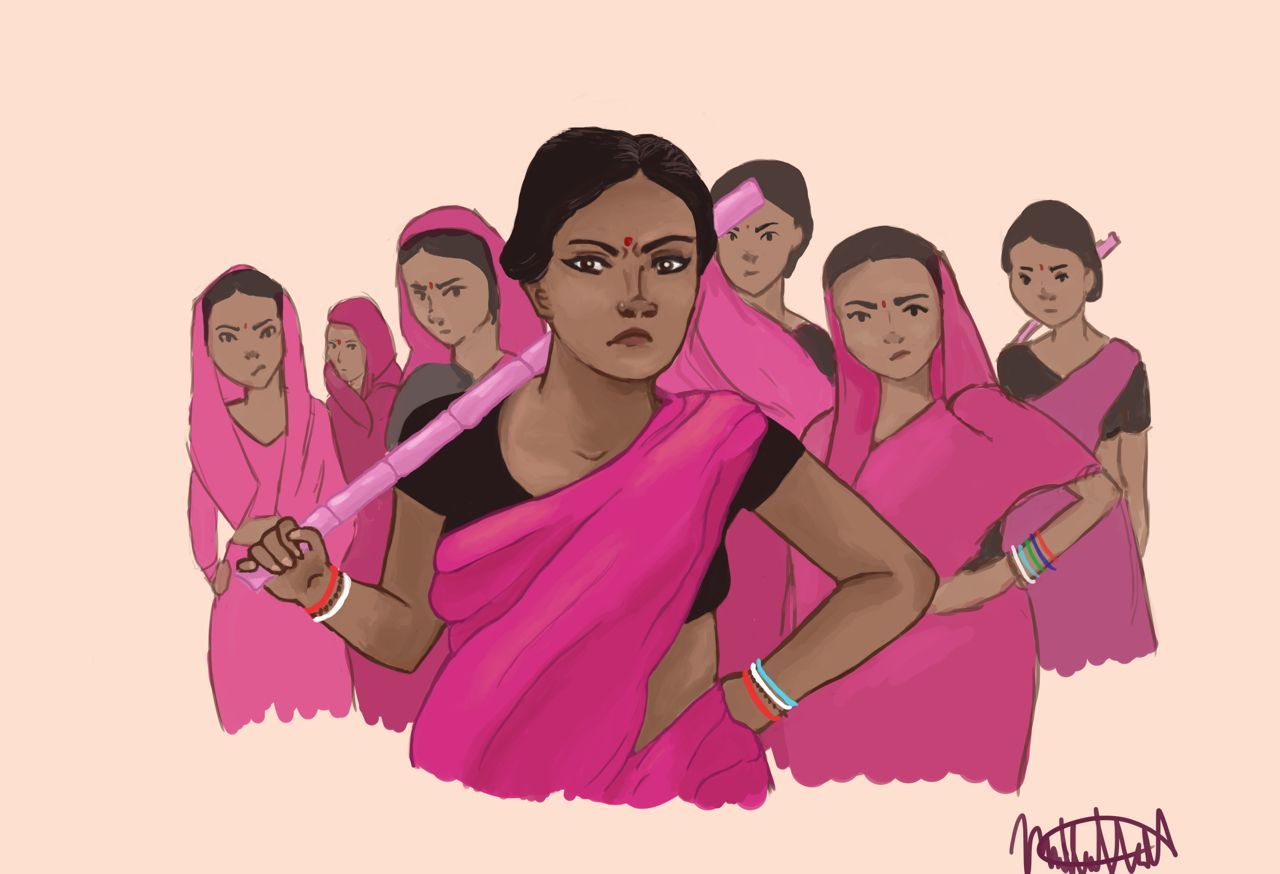 lifeofwall:  This is, hmmm, fan art(?) of a women activist group in India. It is