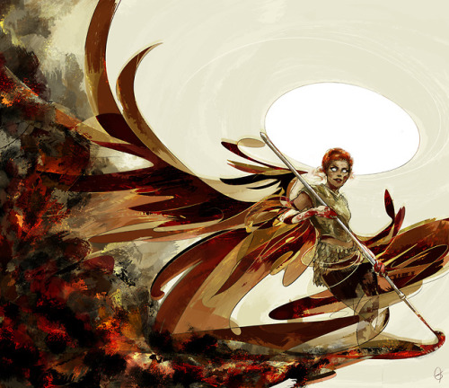 anobviousaside:angel of destructionGiveaway commission for cannibalangels who asked for abaddon as a