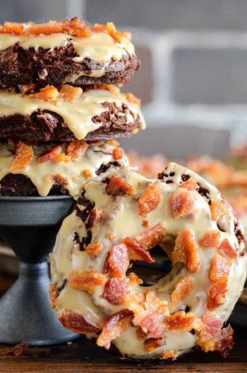 royal-food:  Chocolate Maple Bacon Donuts porn pictures