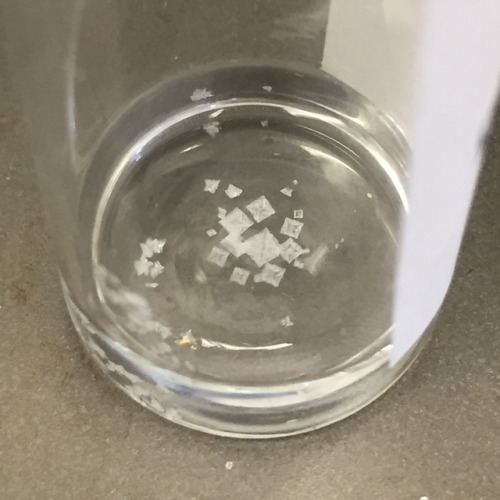Bonus crystals of my new complex! I hope to get a time lapse of their growth one day because it&