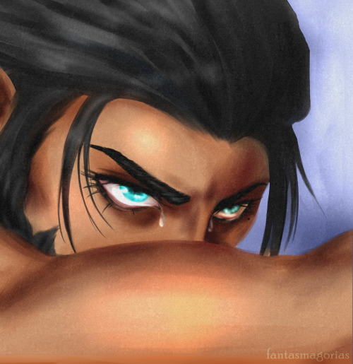 fantasmagorias: Cry, fool.I think this is my first time trying to paint both in one layer and not us