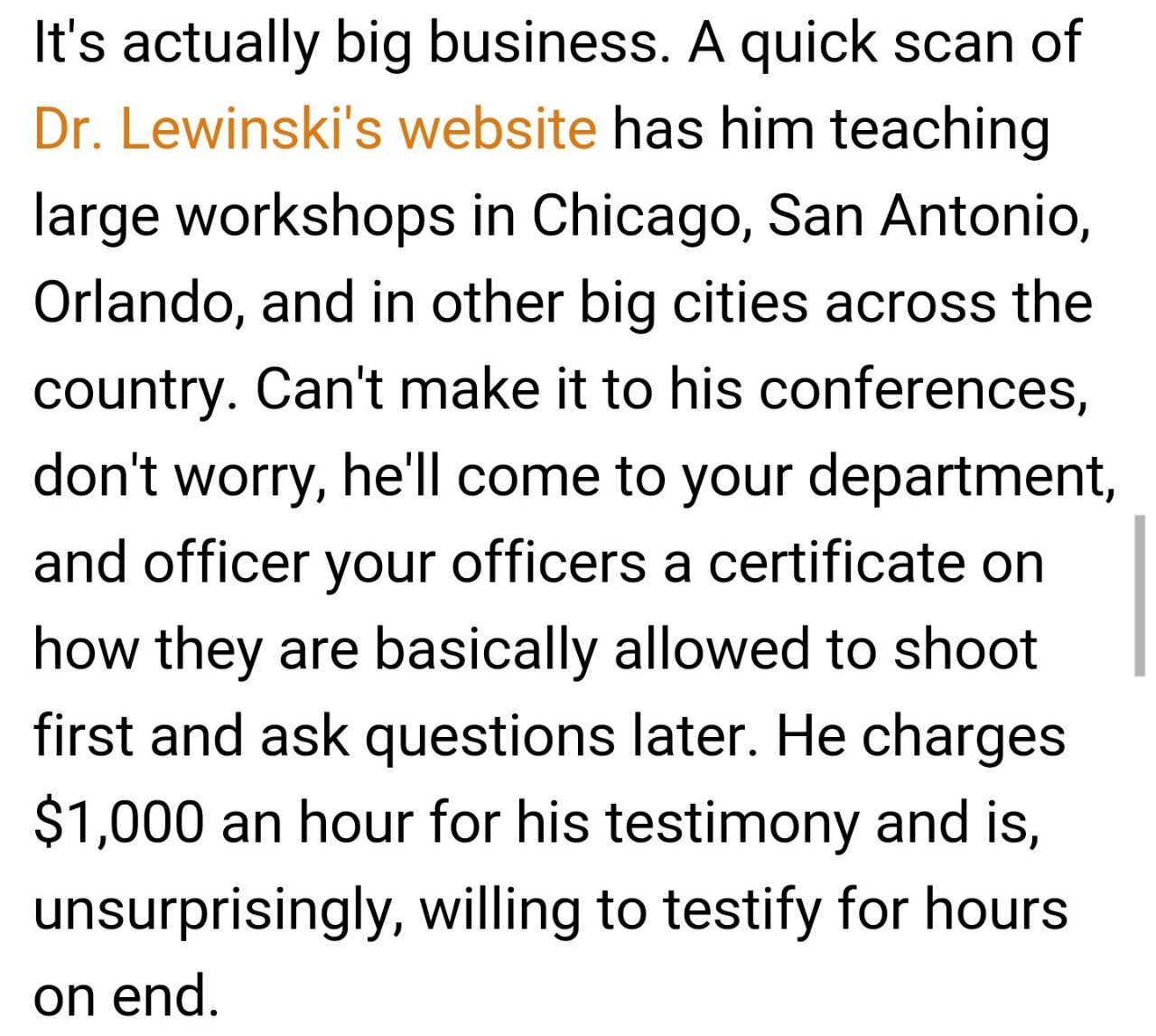 sunn-ojdajuiceman:  cherise-monet:  darvinasafo:  http://m.dailykos.com/story/2015/08/03/1408341/-Psychologist-openly-admits-he-trains-police-officers-to-shoot-first-and-ask-questions-later