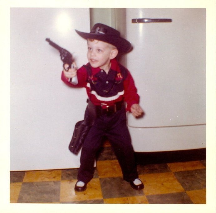 fifties-sixties-everyday-life:  Kitchen Cowboy, 1950s.