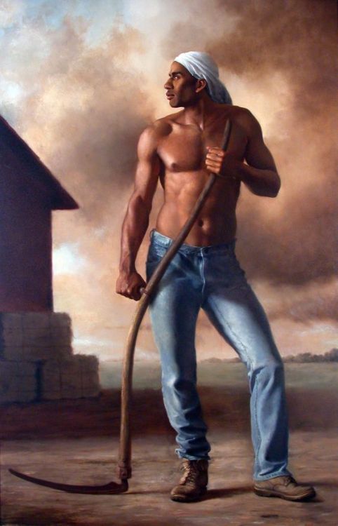 Anthony Ackrill (American, b1958) “Reaper”, 2001, oil on linen. 