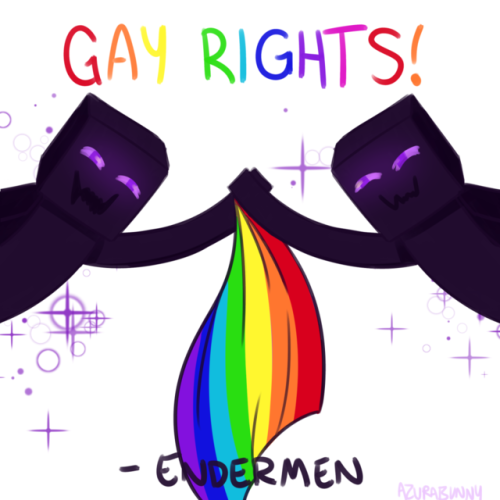 pwestongawbey:“gay rights!” -enderfolk