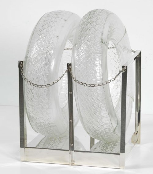 Artist-Robert-Rauschenberg:  Untitled [Glass Tires], 1997, Robert Rauschenberg