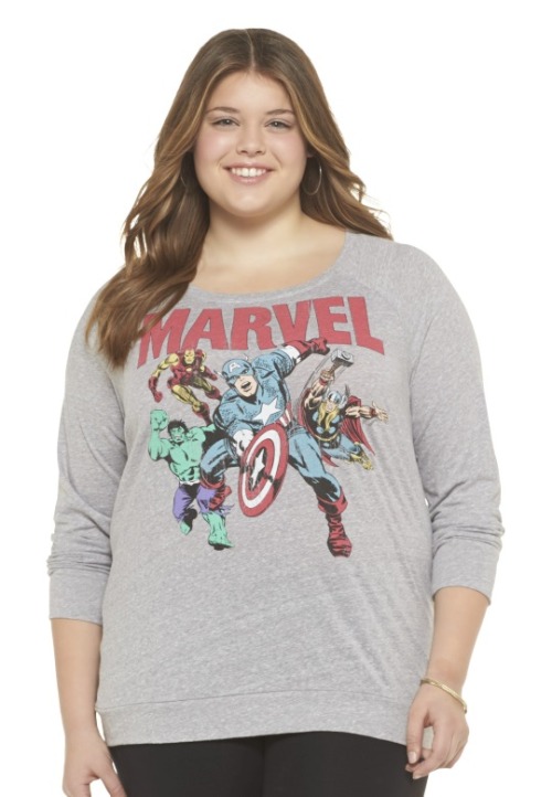 fuckyeahmarvelstuff:Marvel Plus Size Tops from Target