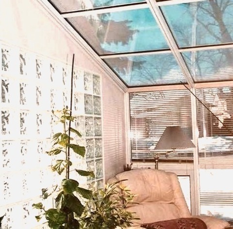 Contemporary Sunroom - Sun Room Sunroom - Mid-sized Contemporary Ceramic Tile Sunroom Idea With A Glass