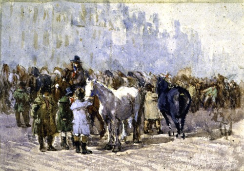 The Birmingham Horse Fair, 1849, David Cox